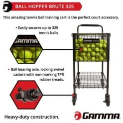 Gamma Brute Teaching Cart 325 Ball Hopper 11 Gamma Brute Teaching Cart 325 Ball Hopper -Tennis Vibe Shop 7168010 5