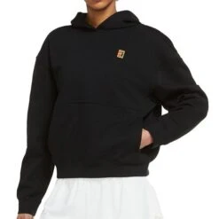 Nike Court Womens Fleece Hoodie 5 Nike Court Womens Fleece Hoodie -Tennis Vibe Shop DC3580 010
