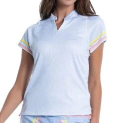 Lucky In Love Liberty In Love Chambray Blossom Short Sleeve 5 Lucky In Love Liberty In Love Chambray Blossom Short Sleeve -Tennis Vibe Shop GT193 R38962
